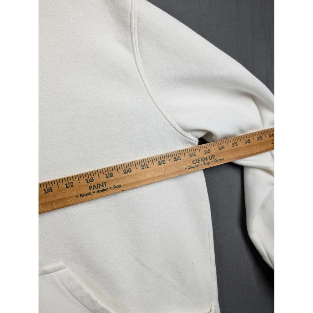 Nike Womens Center Swoosh Hoodie White‎ XL Embroidered Logo Pullover Sweatshirt